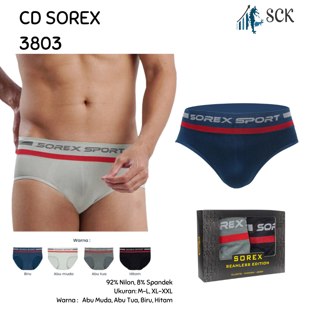 [ISI 2] CD Pria SOREX 3803 / Boxer Cowok CD Cowok SOREX - sckmenwear GROSIR