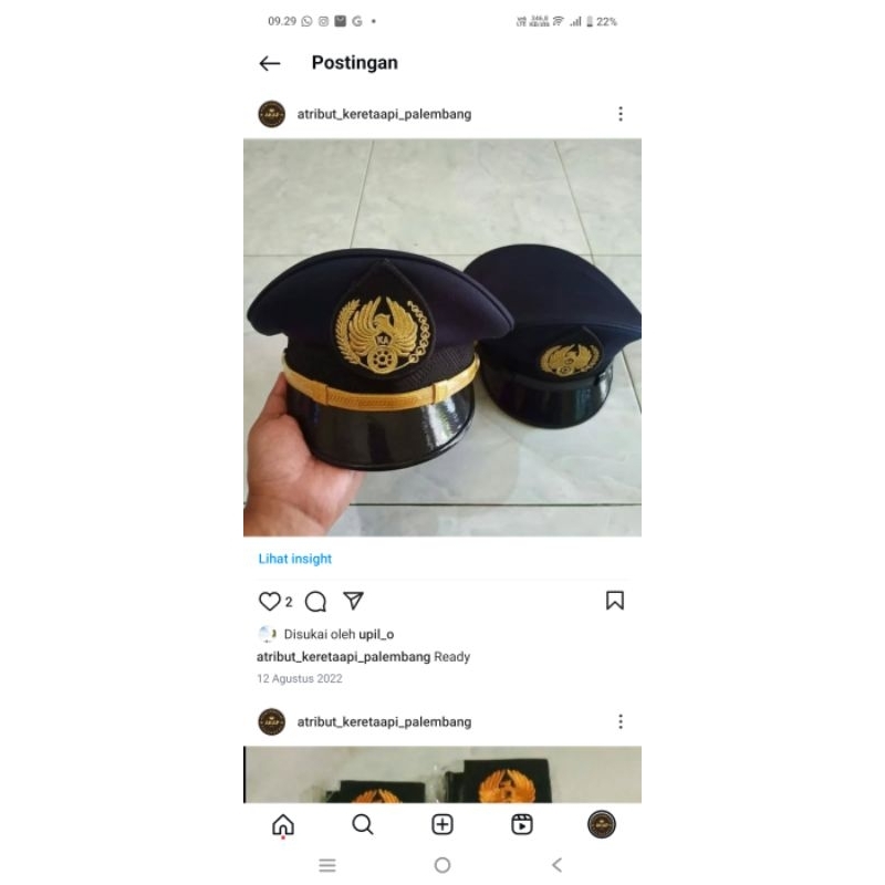 Topi pet masinis dan asisten masinis