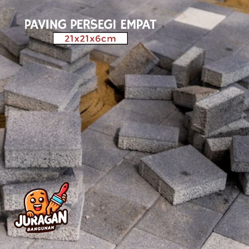 Paving Block Persegi Empat 21x21x6cm | Conblock Kotak | Paving Persegi | Paving Kotak