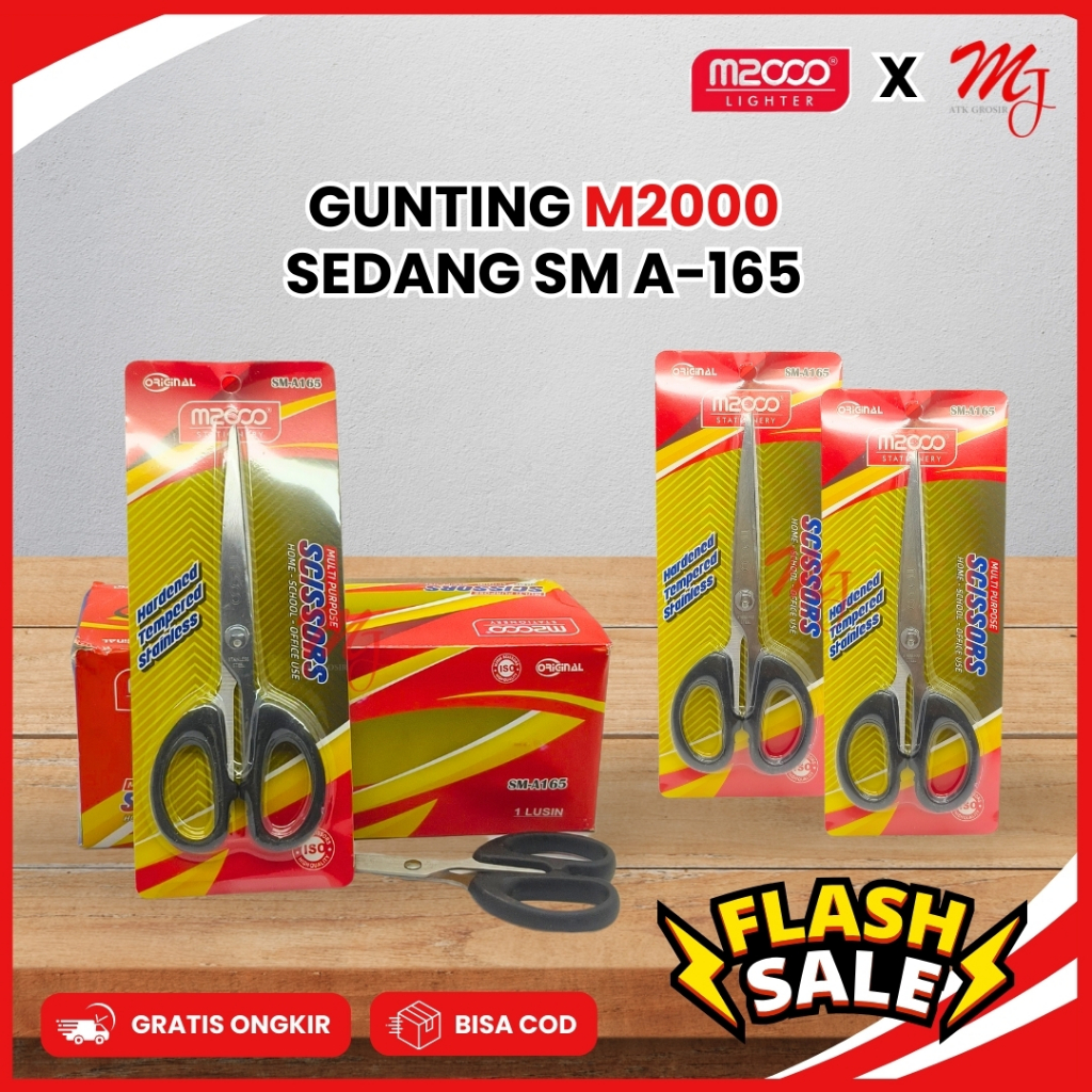 

Gunting Stainless Serbaguna Sedang Scissors M2000 SM A-165