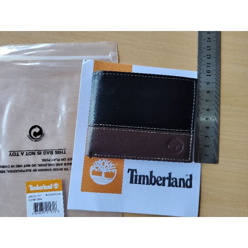 DOMPET ORIGINAL . TIMBERLAND WALLET . BLACK BROWN D67001/77