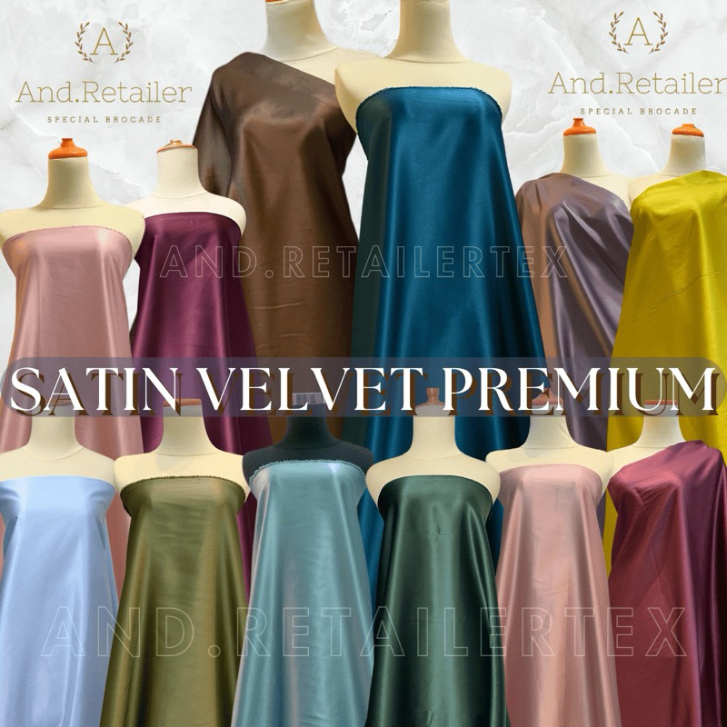 Bahan Kain Satin Velvet Premium Background Backdrop Foto Produk OOTD Estetik Warna Putih Tulang
