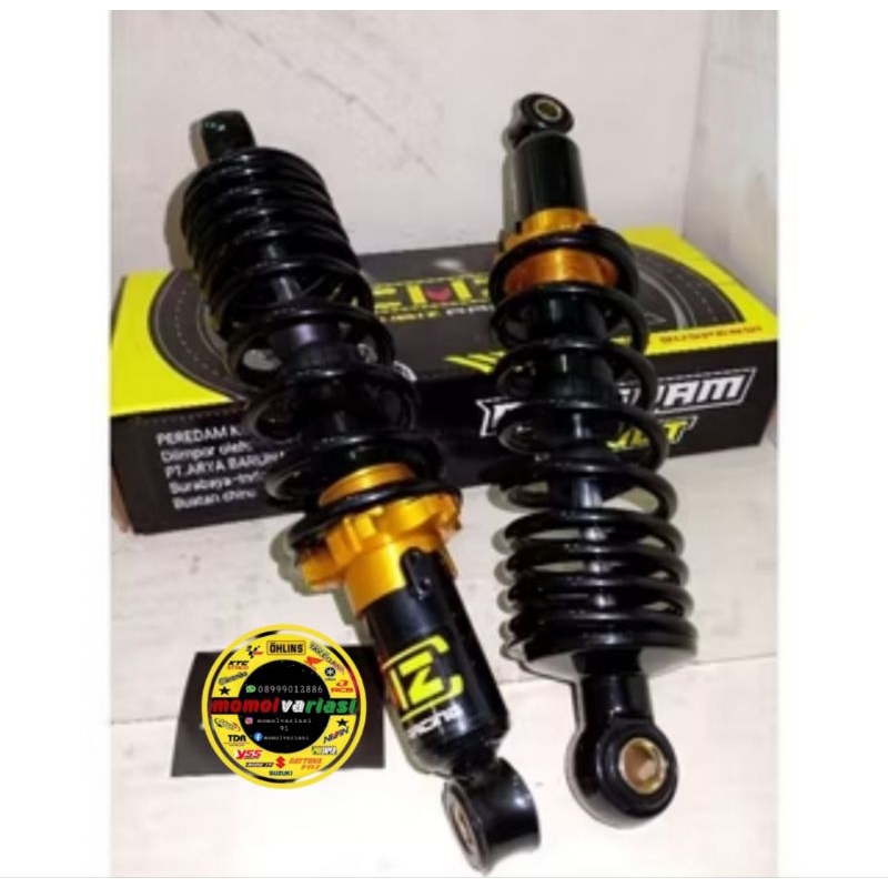 shock belakang cmz racing ukuran 280mm/shock jupiter, vega, fiz r