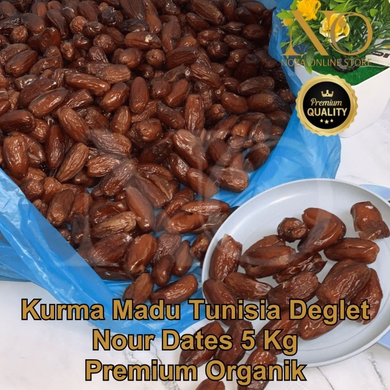 

Kurma Madu Tunisia Deglet Nour Dates 5kg | Kurma Tunisia 100% Premium Organik