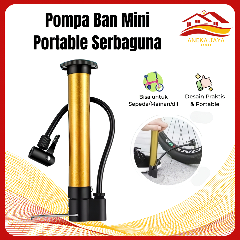 Pompa Ban Mini Portable - Pompa Potable Mini - Pompa Angin Ban Sepeda