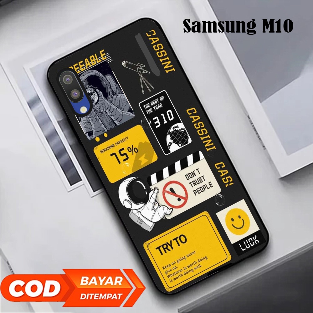 [A08] Aesthetic Astronot Casing SAMSUNG M10 Case Pelindung Hp Keren Lucu Viral Unisex Terbaru