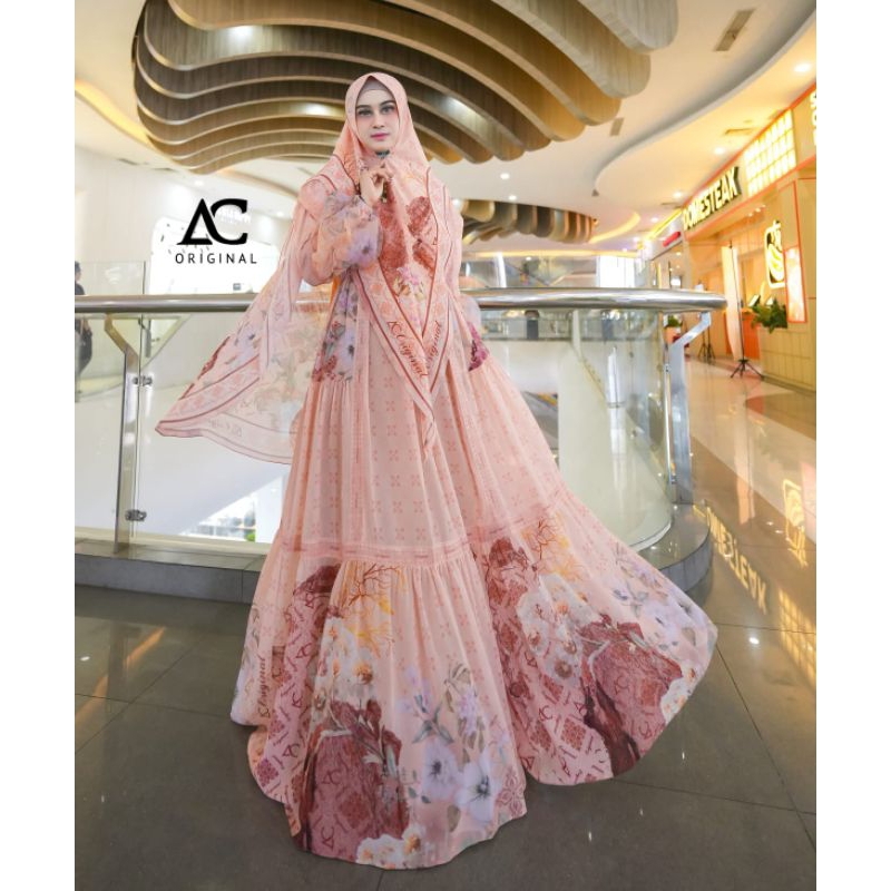 GAMIS SYARI LIVIA SET HIJAB BY AC ORIGINAL COLLECTION