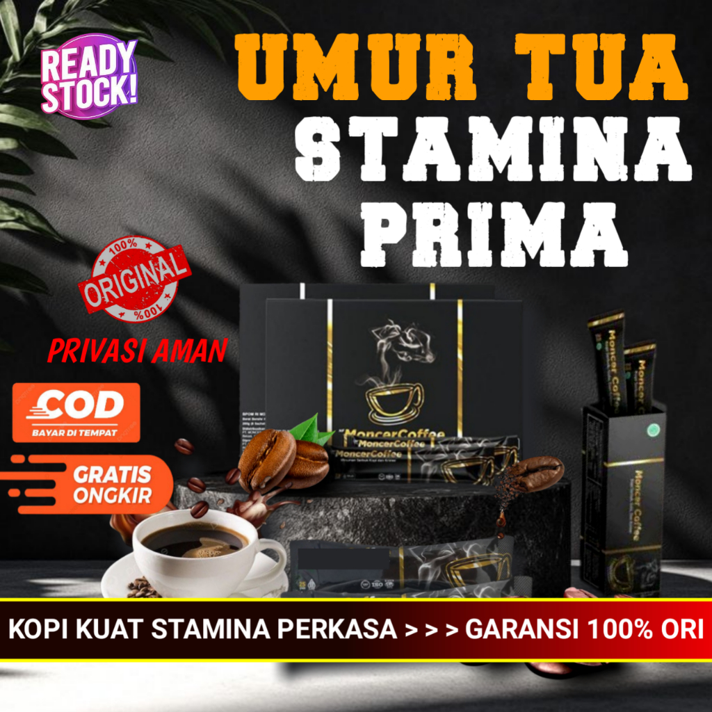 

KopiMonceer Coffee Original - Kopi Kejantanan Pria Perkasa Kuat Tahan Lama 1 Box Isi 8 Sachet HALAL