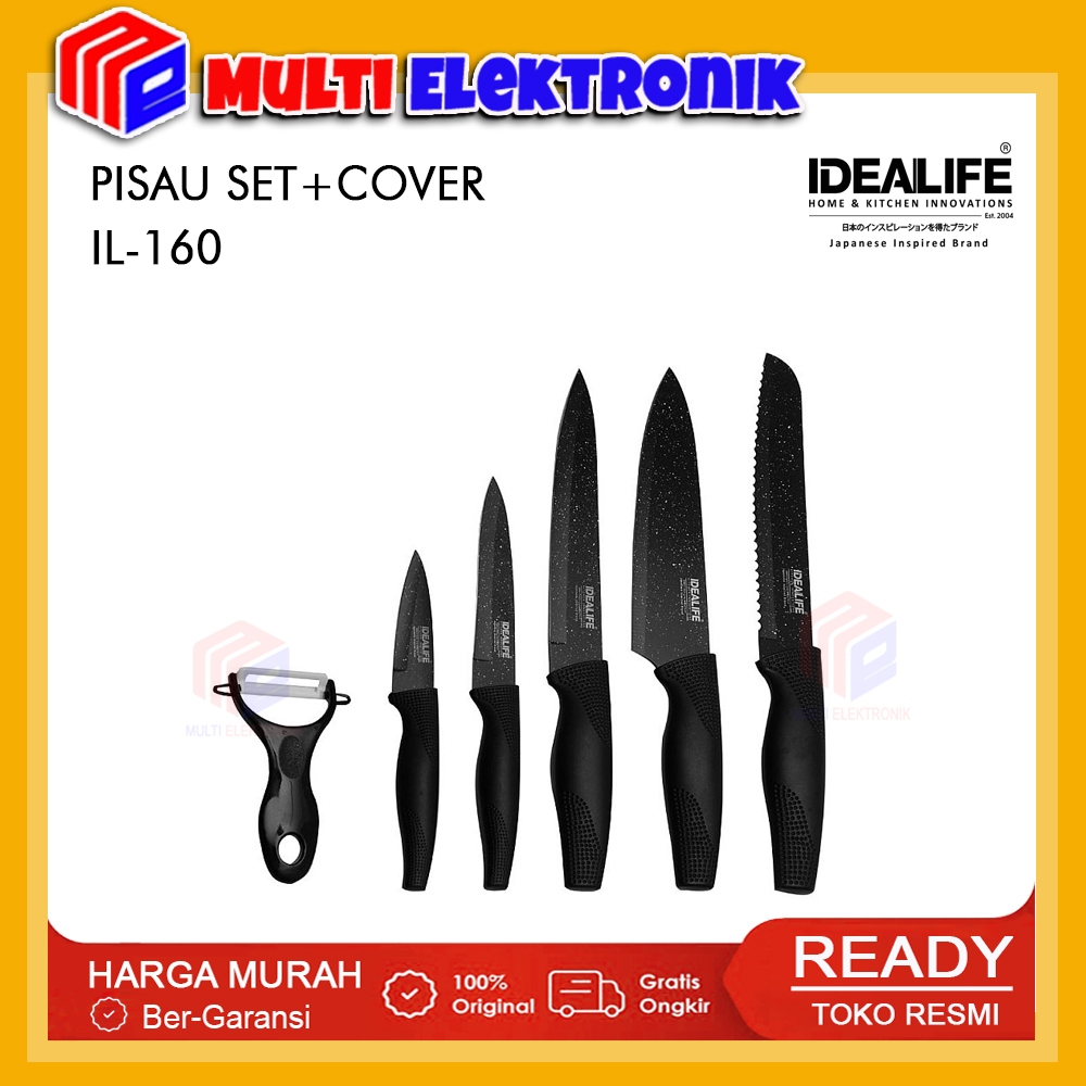 Idealife Pisau Set / Knife Set - Perlengkapan Pisau Dapur Idealife IL-160