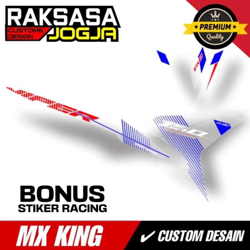 STRIPING CUSTOM MX KING EXCITER / YAMAHA SNIPER 150 MXi / DASAR HITAM / STRIPING YAMAHA Y15ZR / EXCI