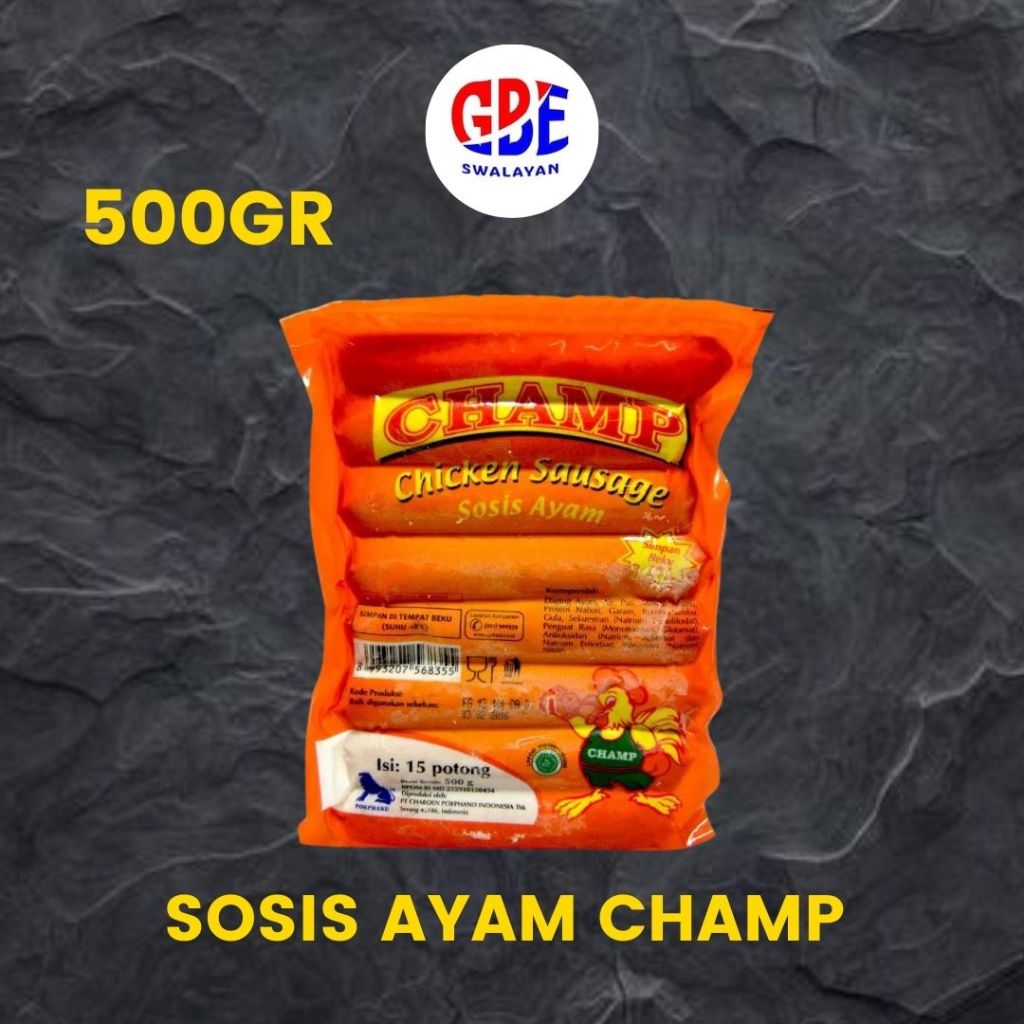 

Sosis Ayam Champ 500gr ( 15 Potong )