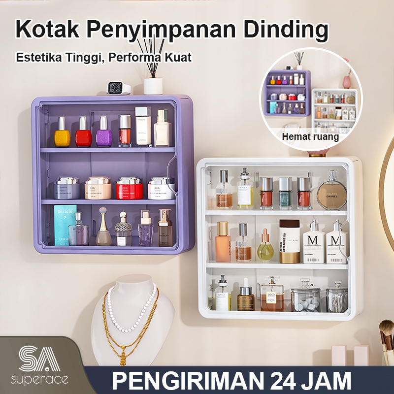 Rak Dinding Kamar Mandi Rak Kosmetik Gantung Rak Make Up Kosmetik Rak Kosmetik Dinding Gantung Lemar