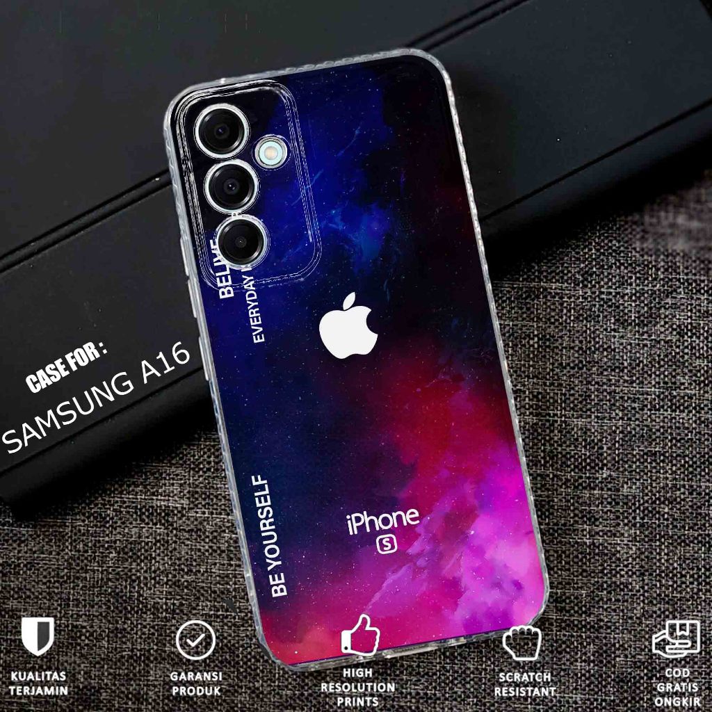 Case Samsung A16 Terbaru - Casing Samsung a16 - Softcase karet motif gambar ( APLWAARNA) - Kesing Hp