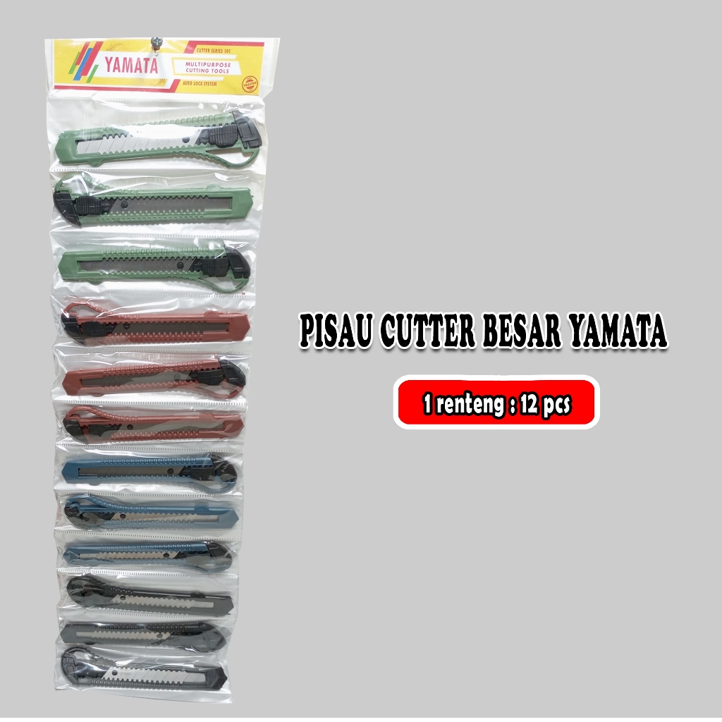 

pisau cutter besar yamata / 1 renteng / 12 pcs