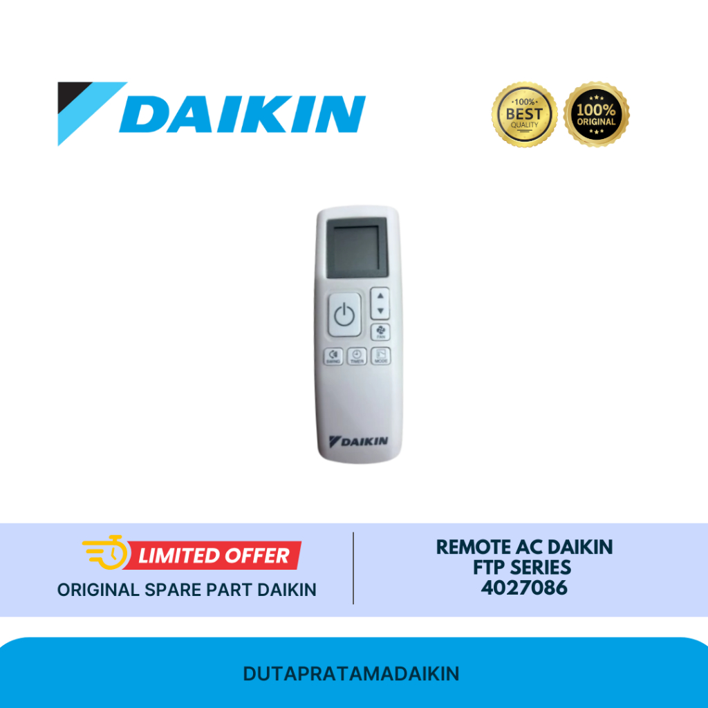 REMOTE AC DAIKIN FTP15AV14 / FTP15AV149 /  FTP25AV14 / FTP25AV149 ORIGINAL 4027086