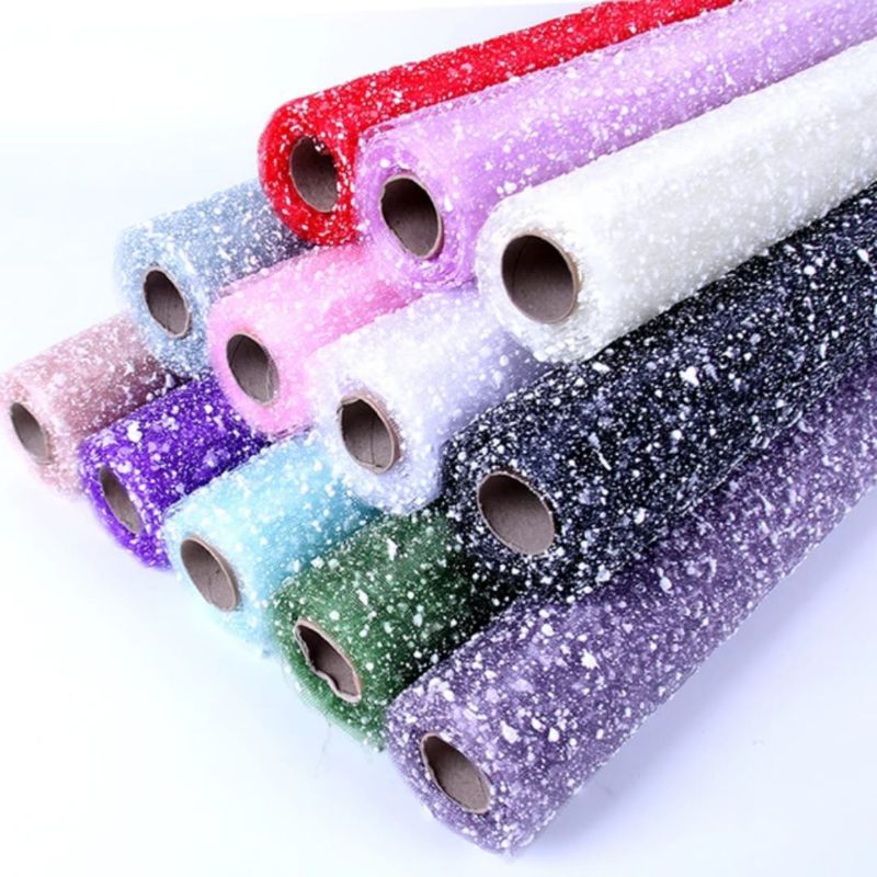 

flower wrapping snow tile roll/ kain tile salju