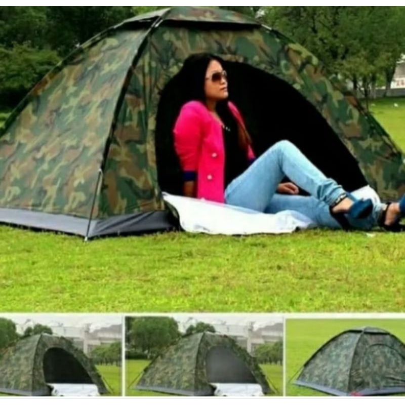 tenda camping 5 orang tenda dome loreng army tenda mendaki gunung