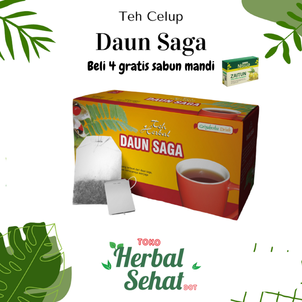 

Teh herbal Daun Saga Griya Herba Isi 20 Kantong Teh Celup Herbal almi untuk diabetes