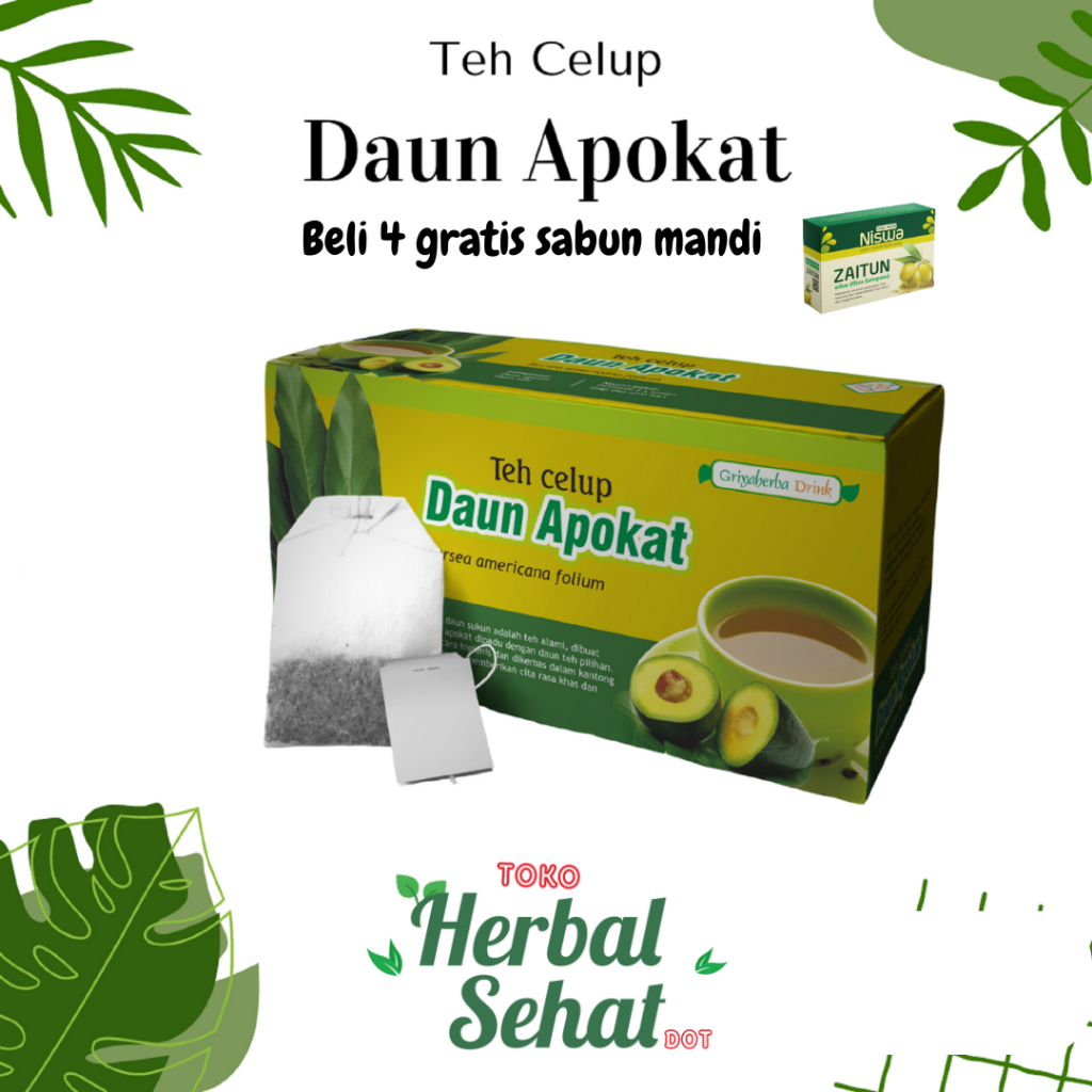 

Teh Herbal Daun Alpukat Griya Herba isi 20 kantong teh