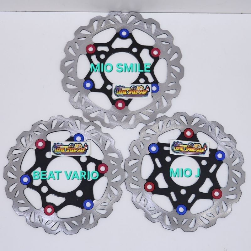 Piringan cakram disc 190mm model PSM hitam ring merah biru beat vario 110 125 kzr scoopy spacy genio