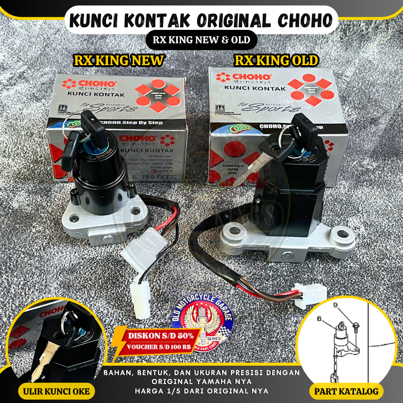 Kunci Kontak ORIGINAL CHOHO Motor Yamaha RX KING RXS RXK OLD & NEW Semua Tahun 1982-2008