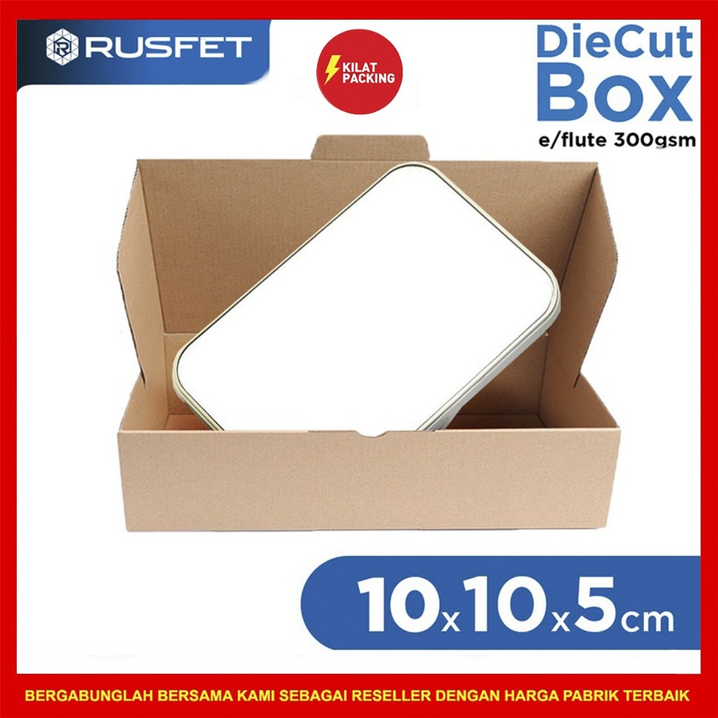 

Kardus Box Diecut Kardus Packing Kotak Box Kartun Dus Polos Satuan Rusfet 10x10x5 cm