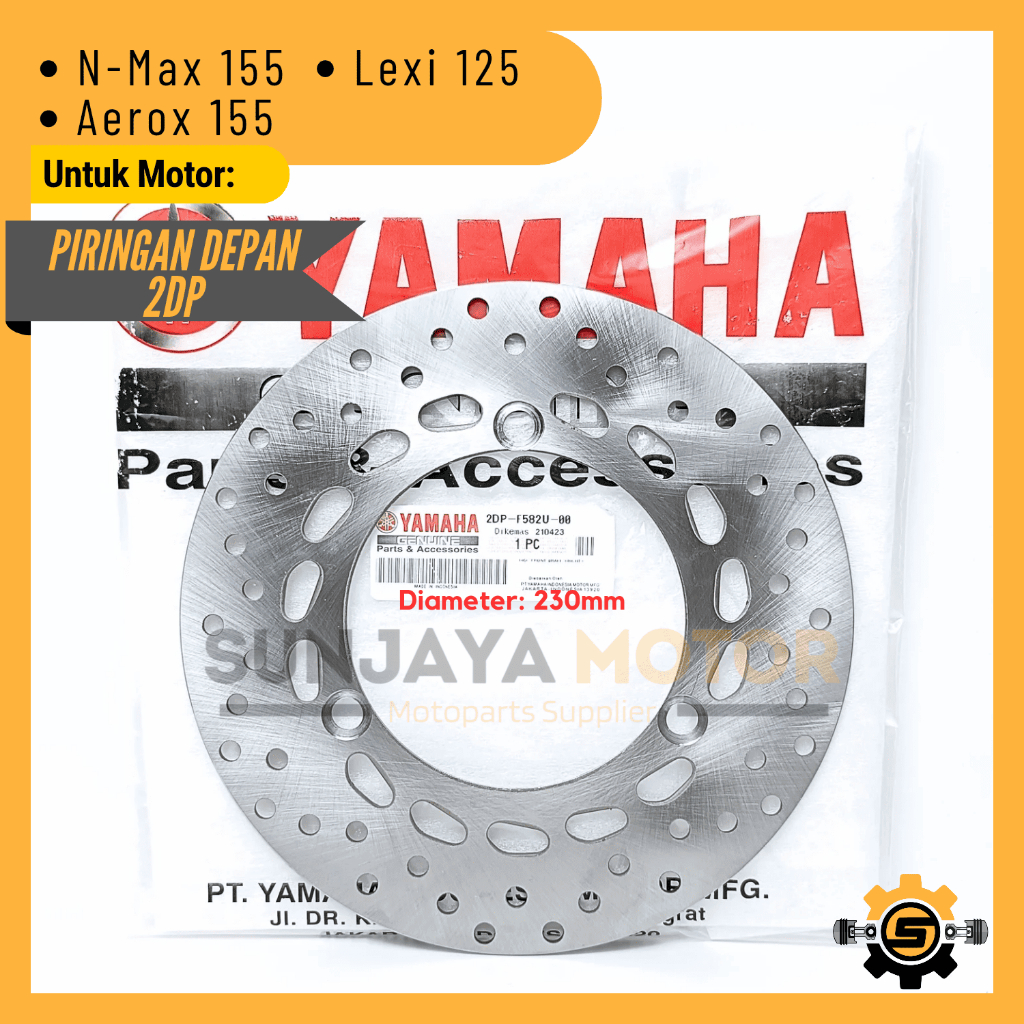 Disc Brake Depan Original Yamaha 2DP Piringan Cakram NMax 155 Aerox 155 Lexi 125 Disk Brake Piring