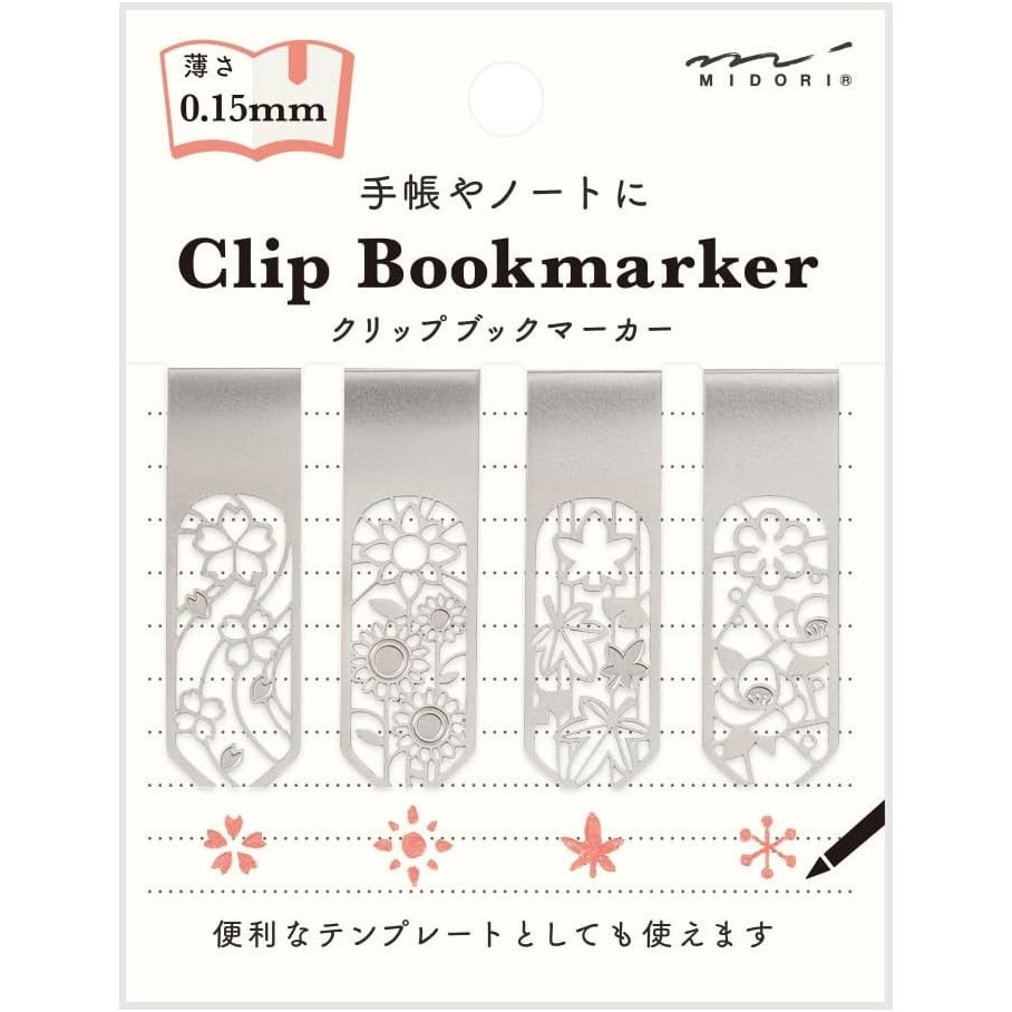 

Midori Bookmark Clip Bookmarker Floral