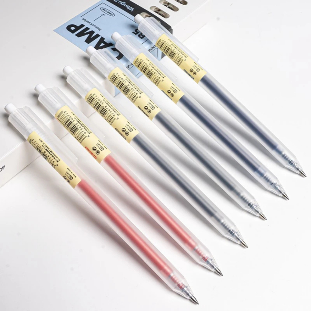 

Pulpen mekanik 0,5mm Pena transparant buram Gel Pen / Pulpen Gel 0.5mm Isi 1 pcs