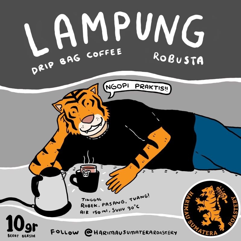 

Drip Bag Kopi - Fine Robusta Lampung 10gr