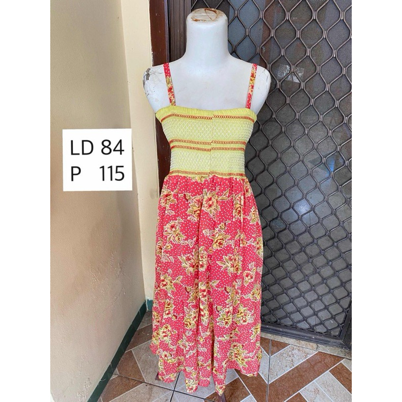 Dress Wanita Motif Floral Midi Dress Sexy - preloved