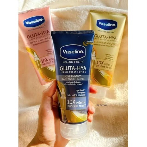 Vaseline Gluta Hya Healthy Bright Serum Burst Lotion UV Lotion GlutaGlow
