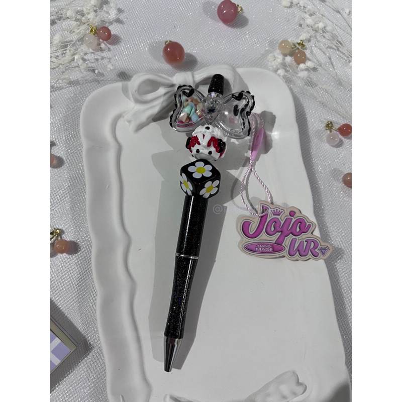 

DIY Pen Black with Shaker Bowtie / Pen Cantik / Beaded Pen
