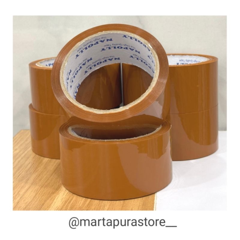 

LAKBAN COKLAT NAPOLLY 90 YARD X 4,5 CM 45 MICRON