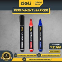 

Deli Permanent Marker / Spidol Permanent Tinta Warna EDL-JH0X-E1