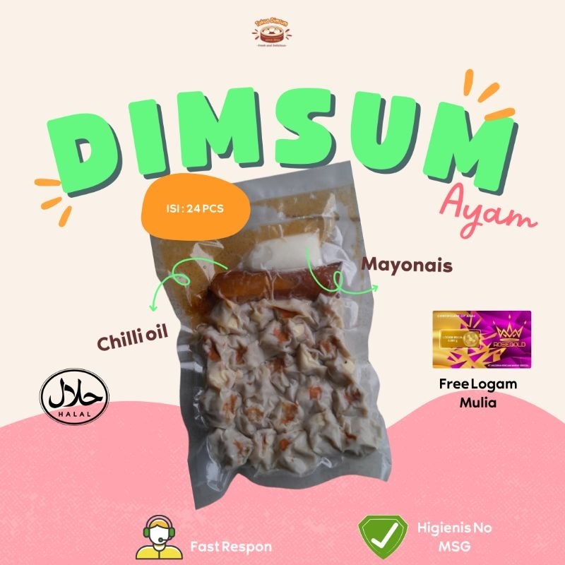 

Tukuo Dimsum Mini Frozen 24 pcs Free Chilli Oil & mayonaise