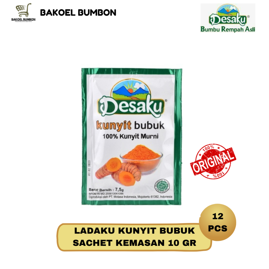 

DESAKU KUNYIT BUBUK SACHET 12 PCS - 100% KUNYIT ASLI !!!