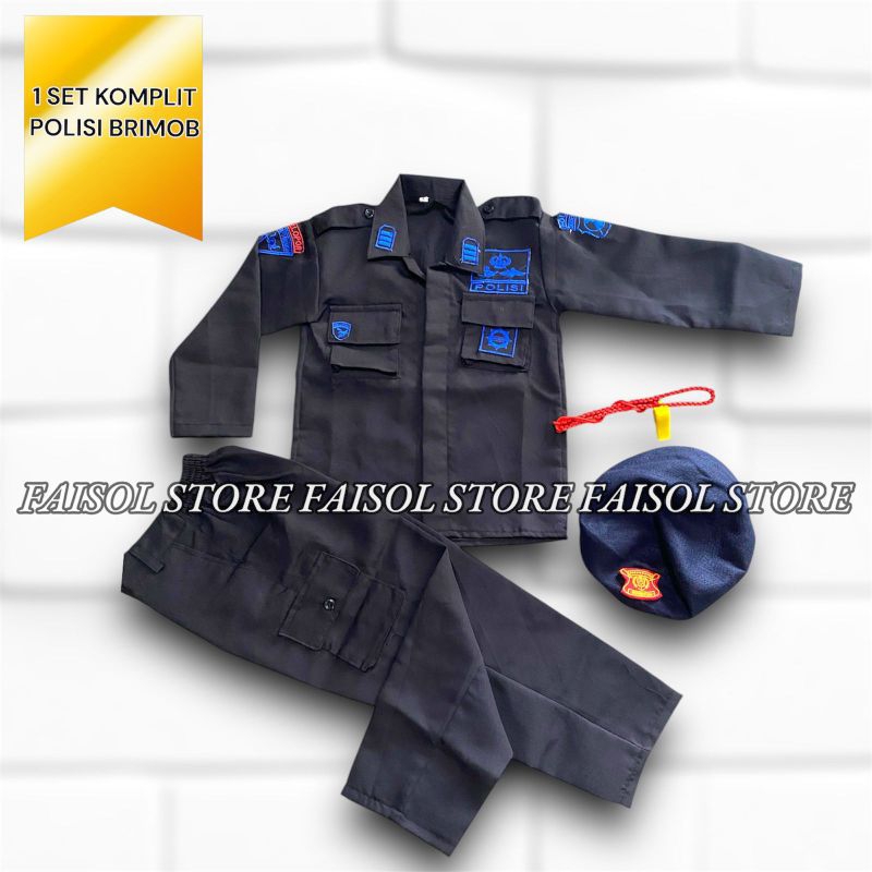 Baju BRIMOB ANAK, Baju Profesi BRIMOB PDL cilik/ setelan PDL BRIMOB anak, kostum BRIMOB
