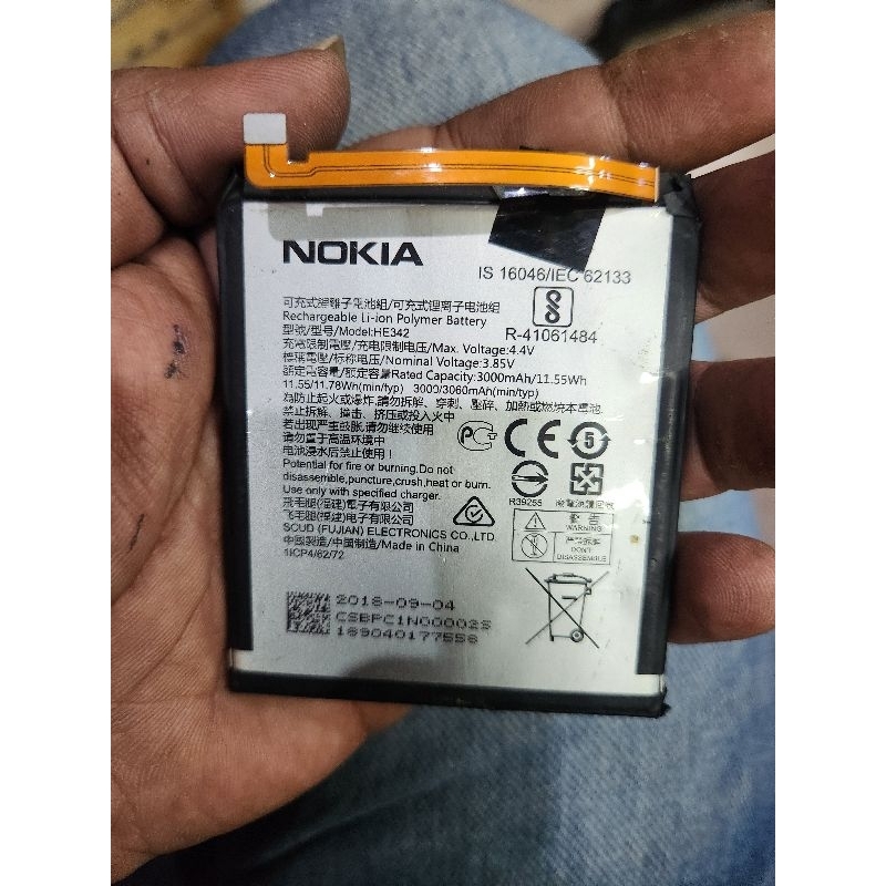 baterai nokia 6.1 plus original copotan