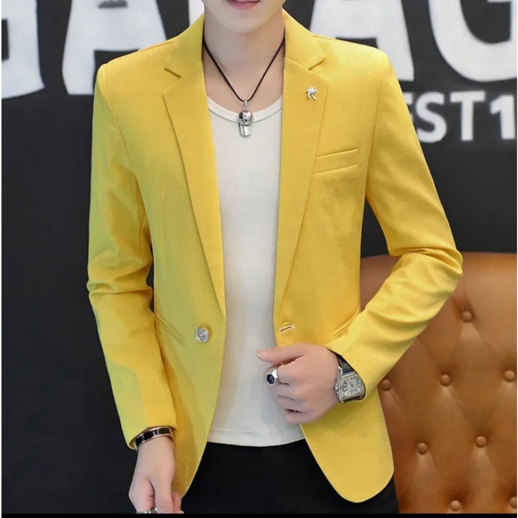BIG SALE JAS PRIA KOREAN JAS BLAZER KOREA SIZE L SIZE XL SIZE XXL BAHAN KATUN DRILL ADA KANTONG