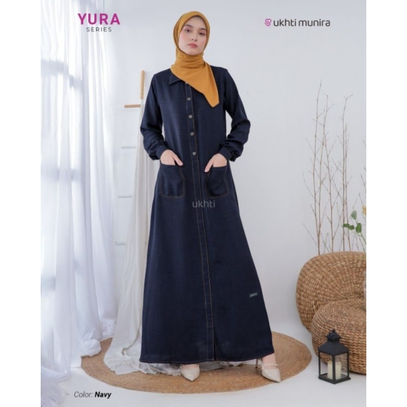YURA Series Gamis Denim Linen Gamis UKHTI Munira [ORIGINAL]