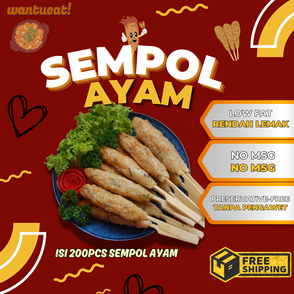 

Sempol Ayam Isi 200 Tusuk HALAL / Cemilan Sempol Ayam / Tidak Mengandung Bahan Pengawet / Cemilan Kekinian