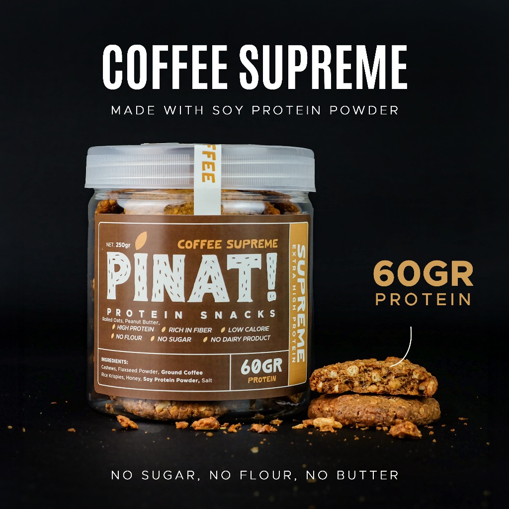 

PINAT! | HIGH PROTEIN PEANUT OATMEAL COOKIES | COFFEE SUPREME