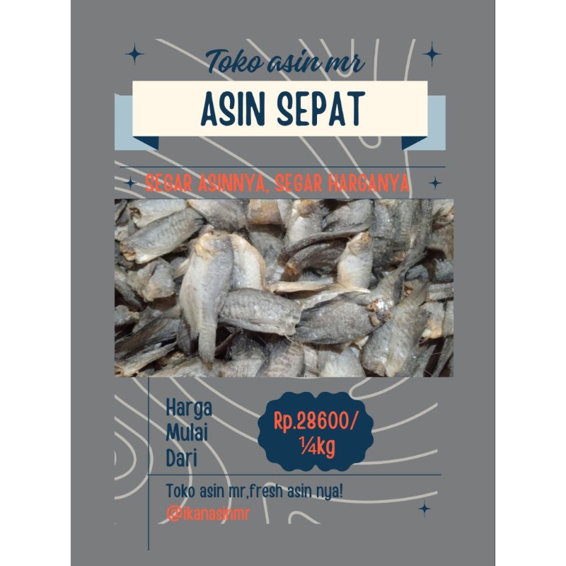 

Asin Sepat Palembang 250/500gram