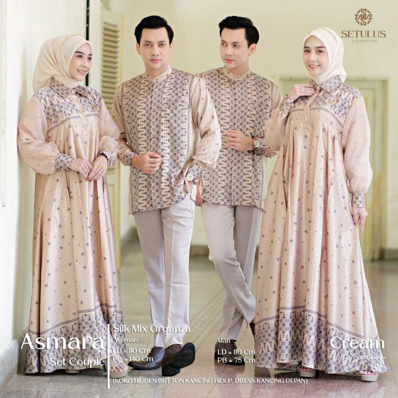 Setulus Asmara Set Couple Dress Silk Mix Organza|Baju couple terbaru 2025