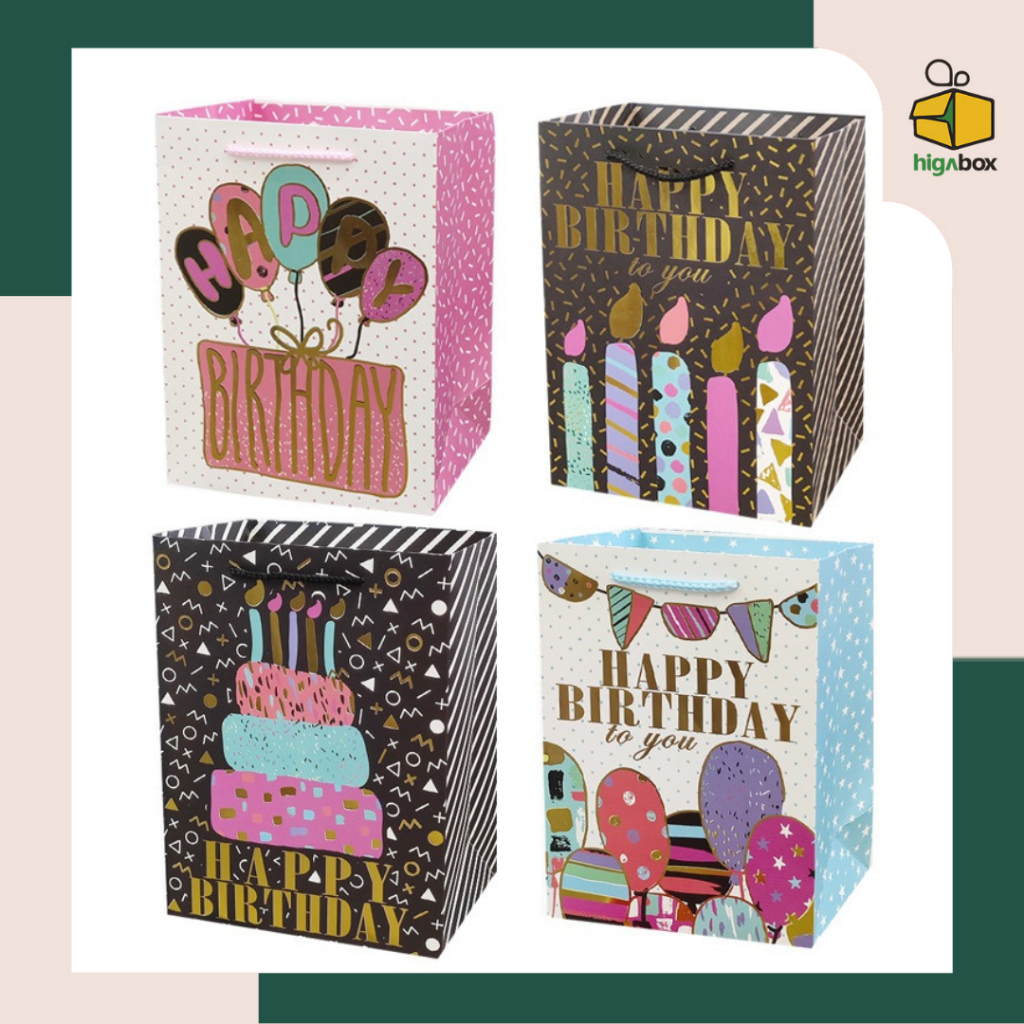 

Paper Bag Birthday / Paper bag Kraft / Tas Kraft Ulang Tahun / Paper Bag Kertas Hadiah Souvenir Ulang Tahun / Tas Goodie Bag Happy Birthday | AN07A10