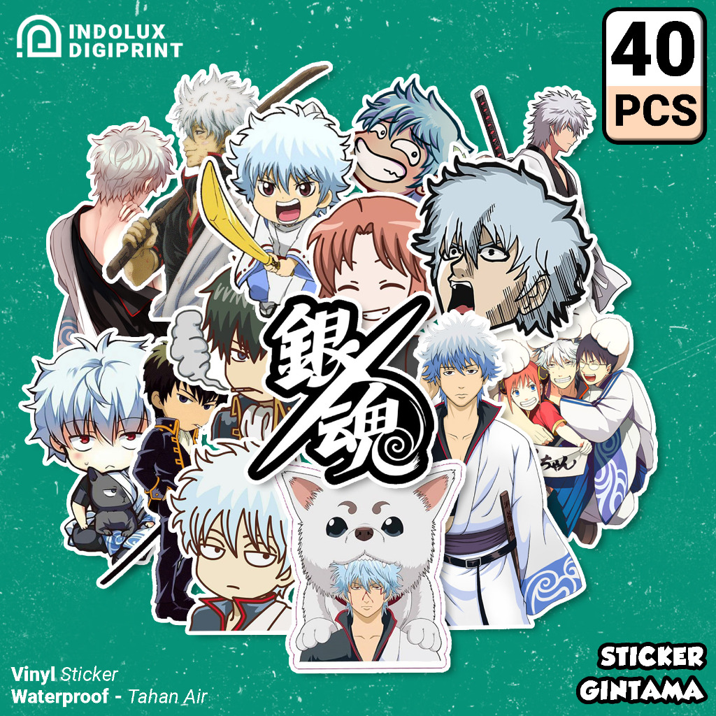 

Stiker Gintama 40 Pcs Stiker Anime Gintoki Sakata Untuk HP Laptop Case Scrapbook Manga Series