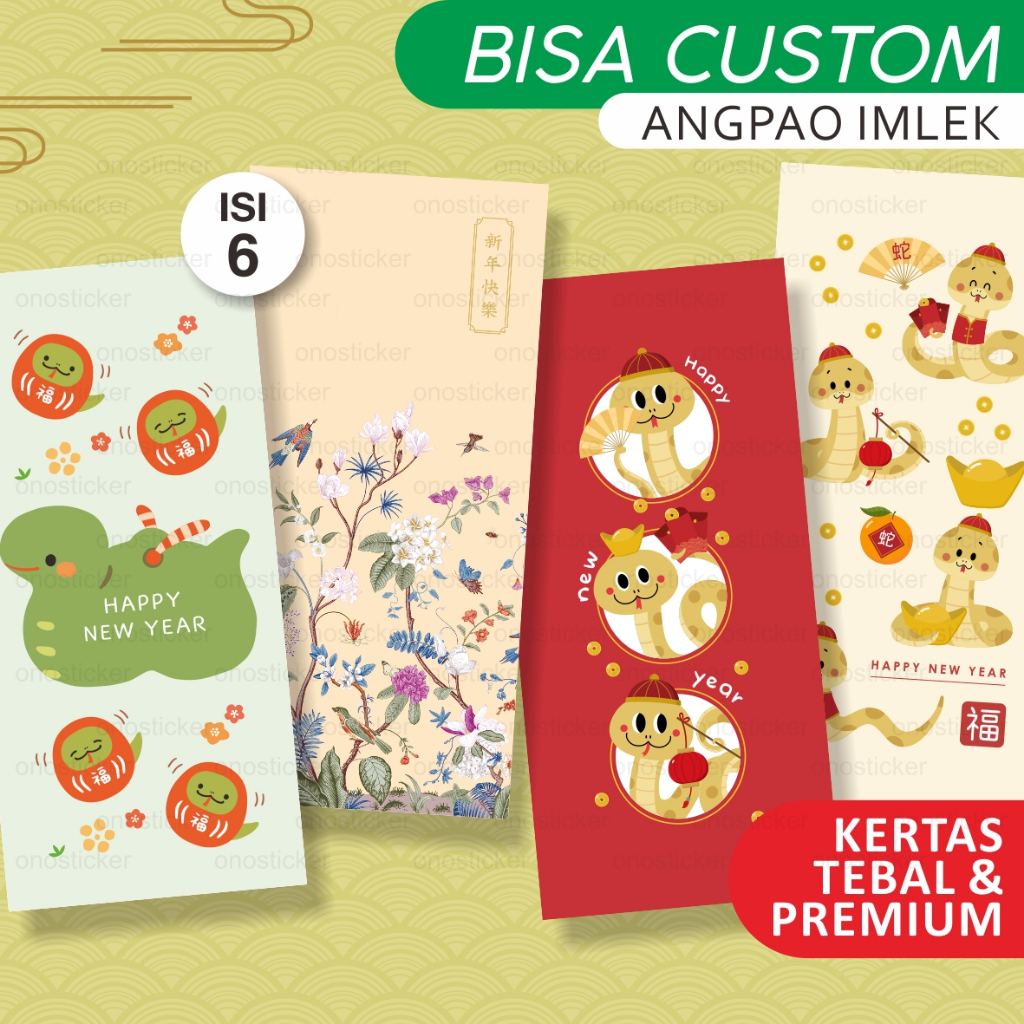 

Angpao Imlek Sincia Chinese Terlaris Lucu Viral Premium Custom