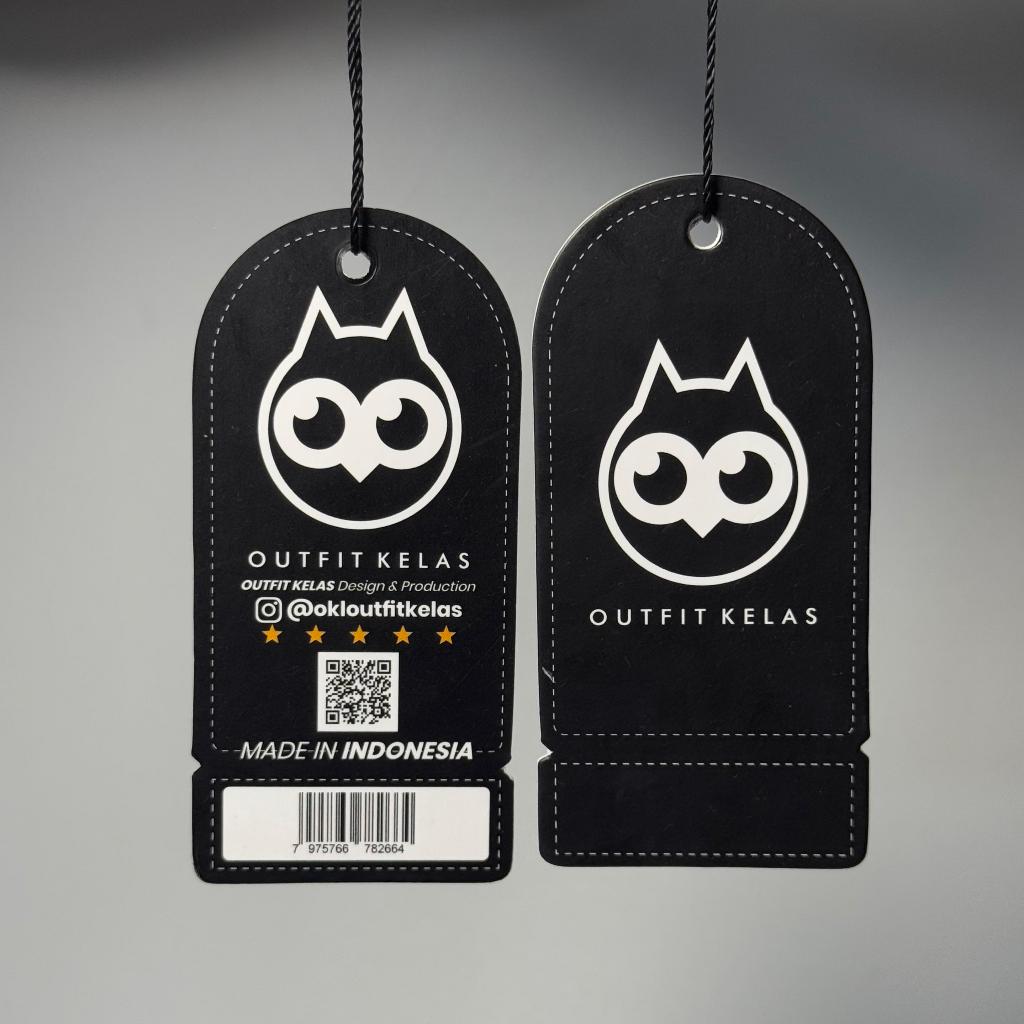 

(FREE DESIGN) Hangtag Premium tebal/ label baju/ label harga hangtag full color 2 sisi tebal