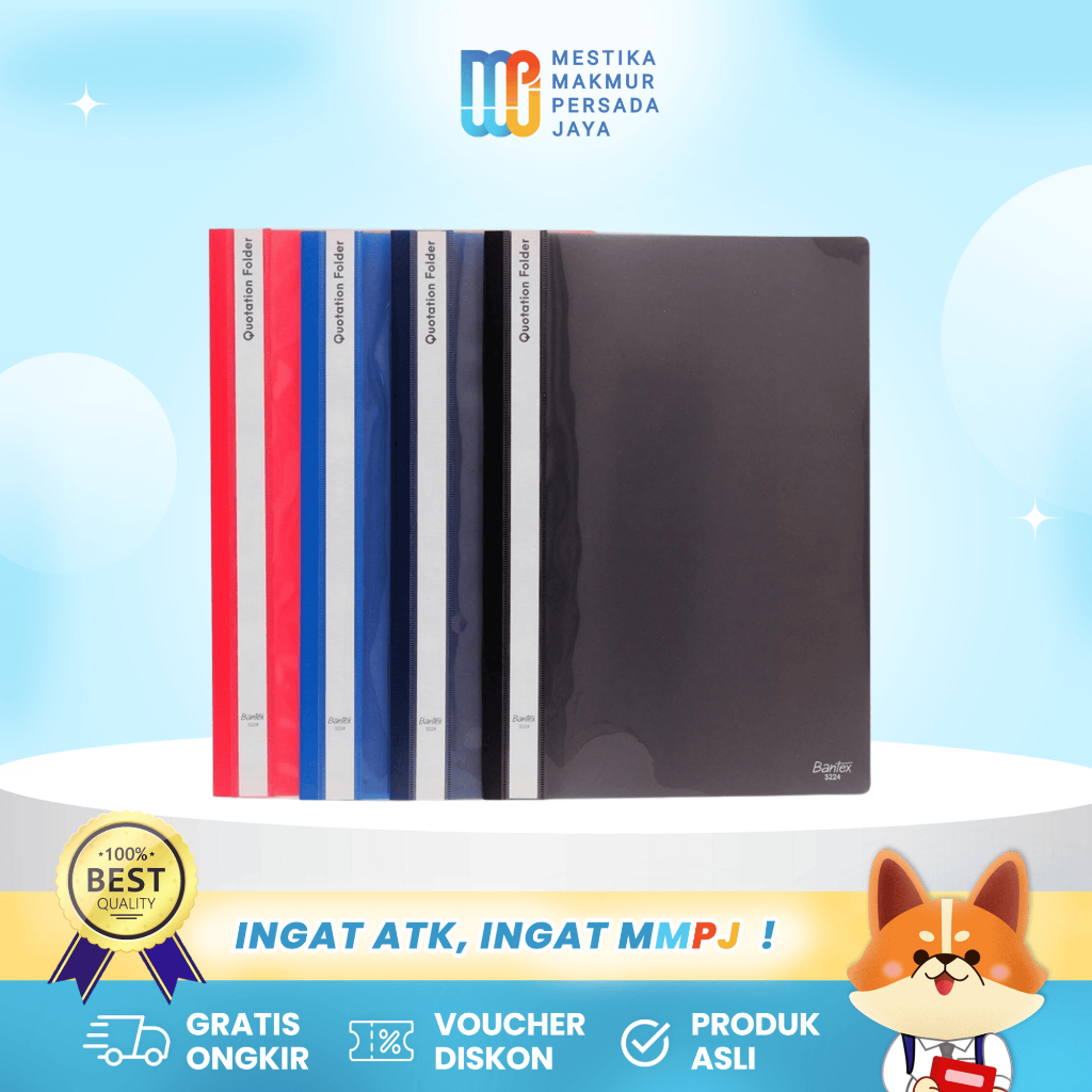 

Bantex Business File (12 Pcs) Map Dokumen Folio – Map Surat, Quotation Folder, Tempat Dokumen Praktis 3224